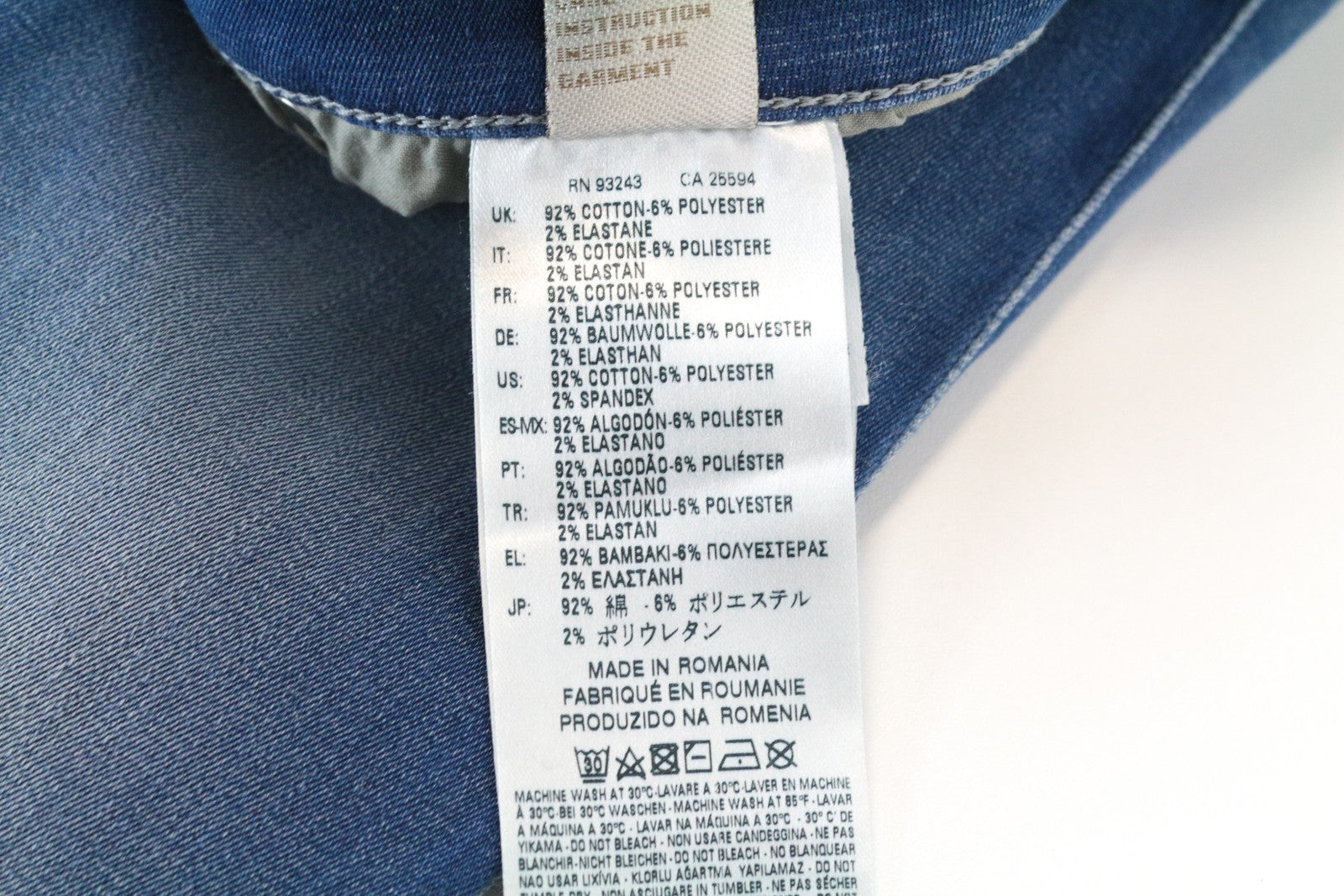 DIESEL Skinzee 0855S W31/L34 Blue Skinny Cotton Slim Fit Wash Women's Jeans