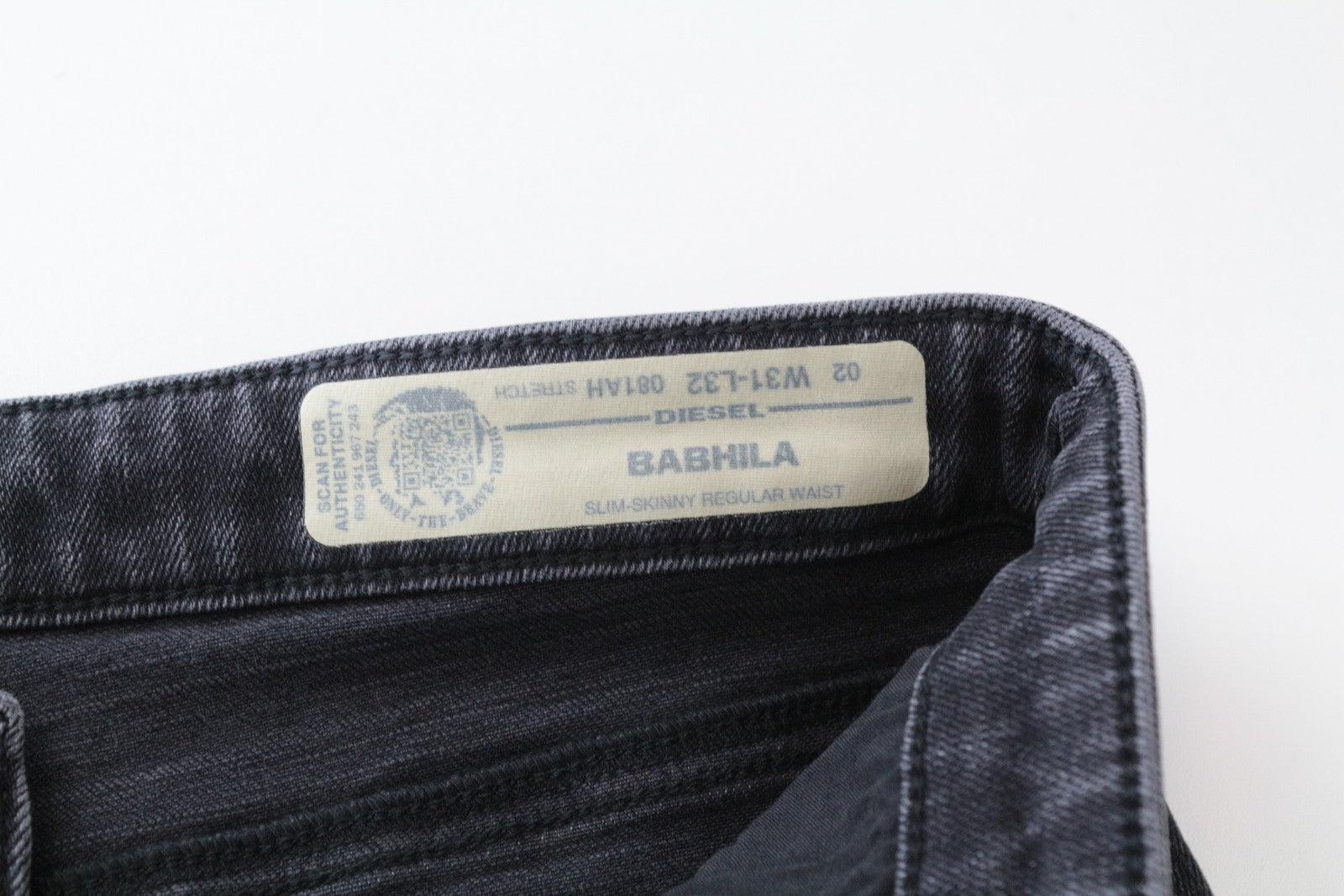 DIESEL Babhila 081AH W31/L32 Slim Skinny Grey Cotton Stretch  Women's Jeans