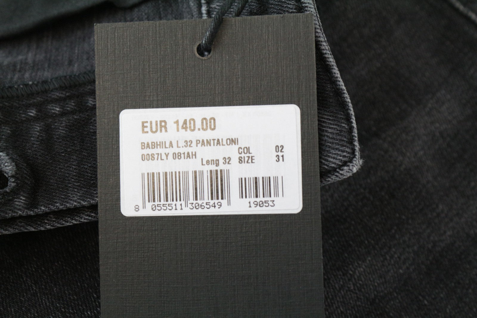 DIESEL Babhila 081AH W31/L32 Slim Skinny Grey Cotton Stretch  Women's Jeans