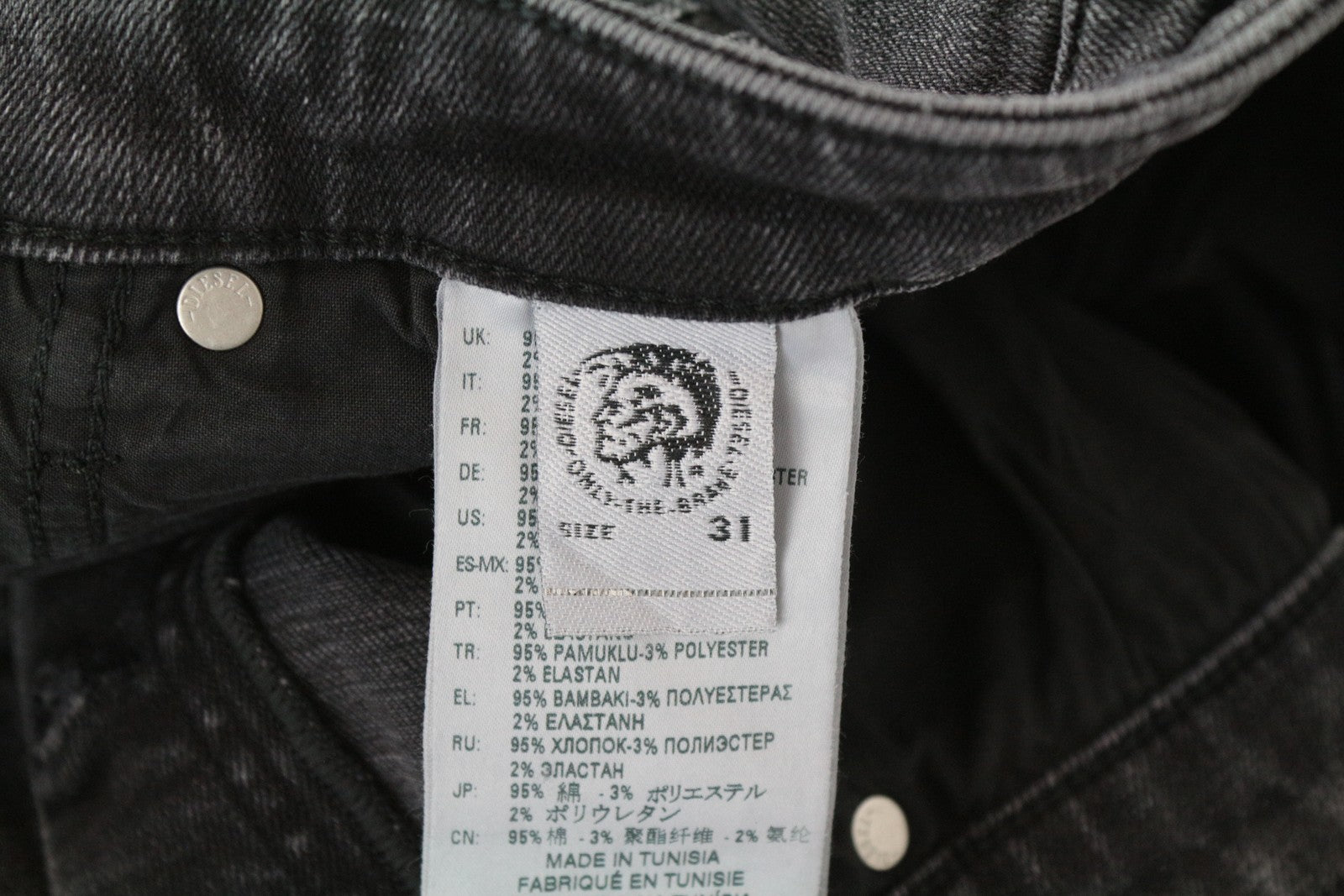 DIESEL Babhila 081AH W31/L32 Slim Skinny Grey Cotton Stretch  Women's Jeans