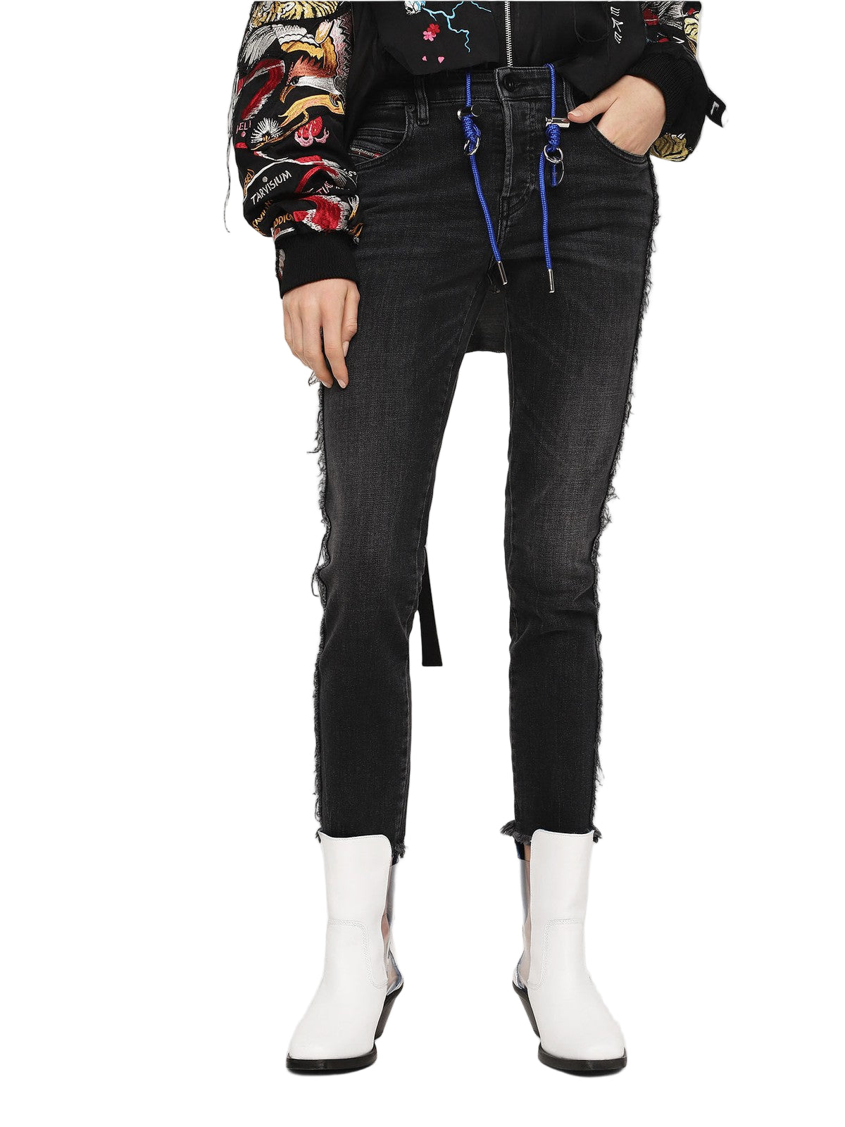 DIESEL Babhila-F 081AH W29/L32 Grey Skinny Jeans Slim Stretch Women's