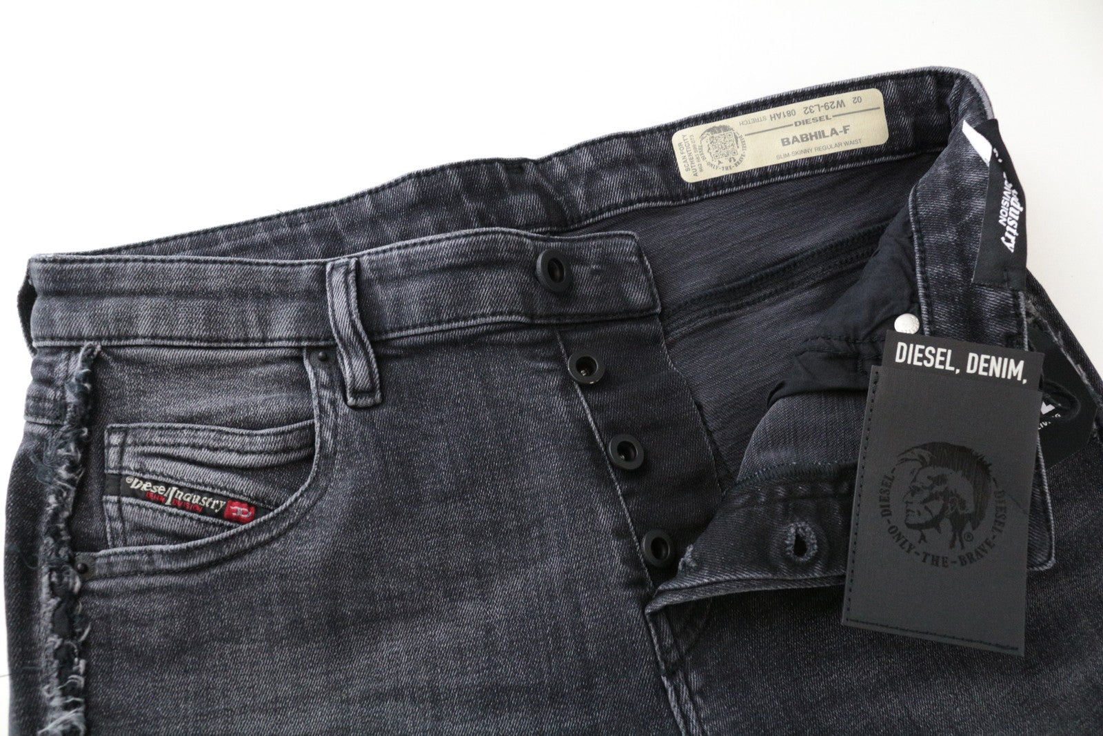 DIESEL Babhila-F 081AH W29/L32 Grey Skinny Jeans Slim Stretch Women's