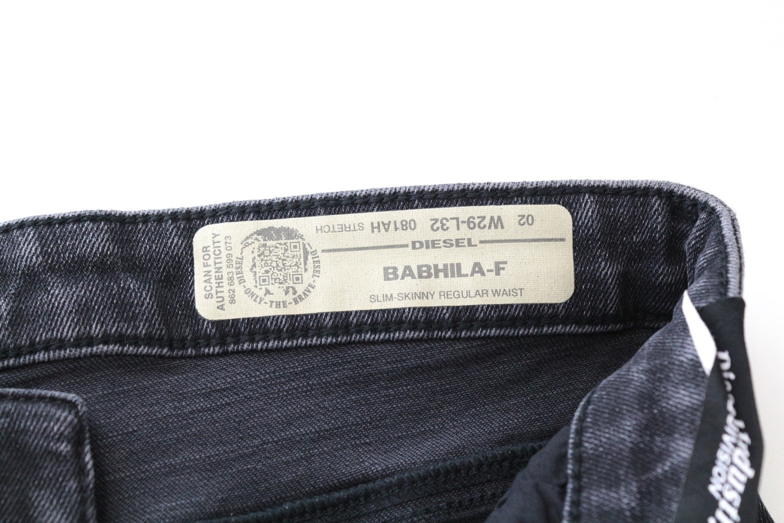 DIESEL Babhila-F 081AH W29/L32 Grey Skinny Jeans Slim Stretch Women's