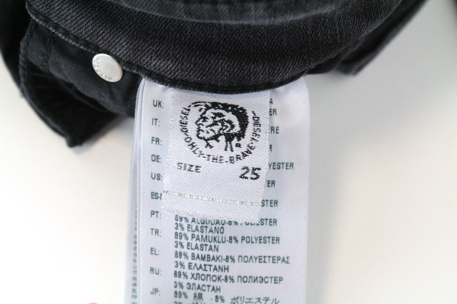 DIESEL Slandy-Low 085AW W25/L32 Skinny Super Slim Fit Stretch Grey Women's Jeans