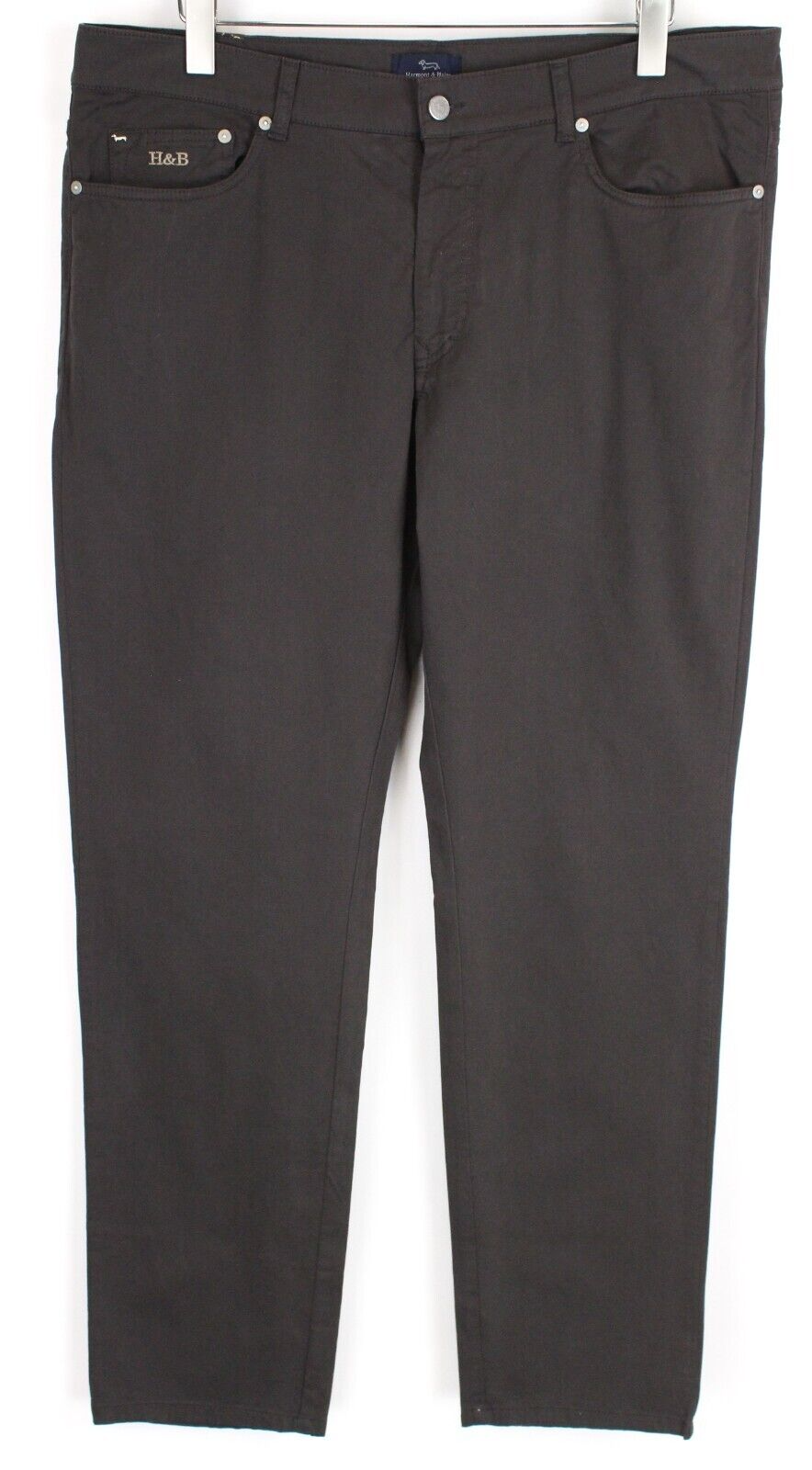 Harmont & Blaine Mens Pants 56 Brown Cotton Stretch Flat Front Jean Style