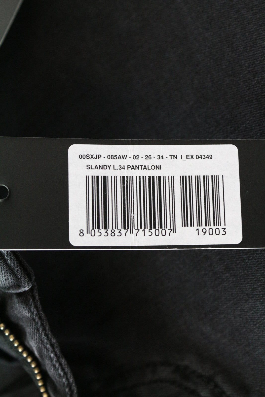 DIESEL Slandy-Low 085AW W26/L34 Ripped Skinny Grey Slim Stretch Women's Jeans