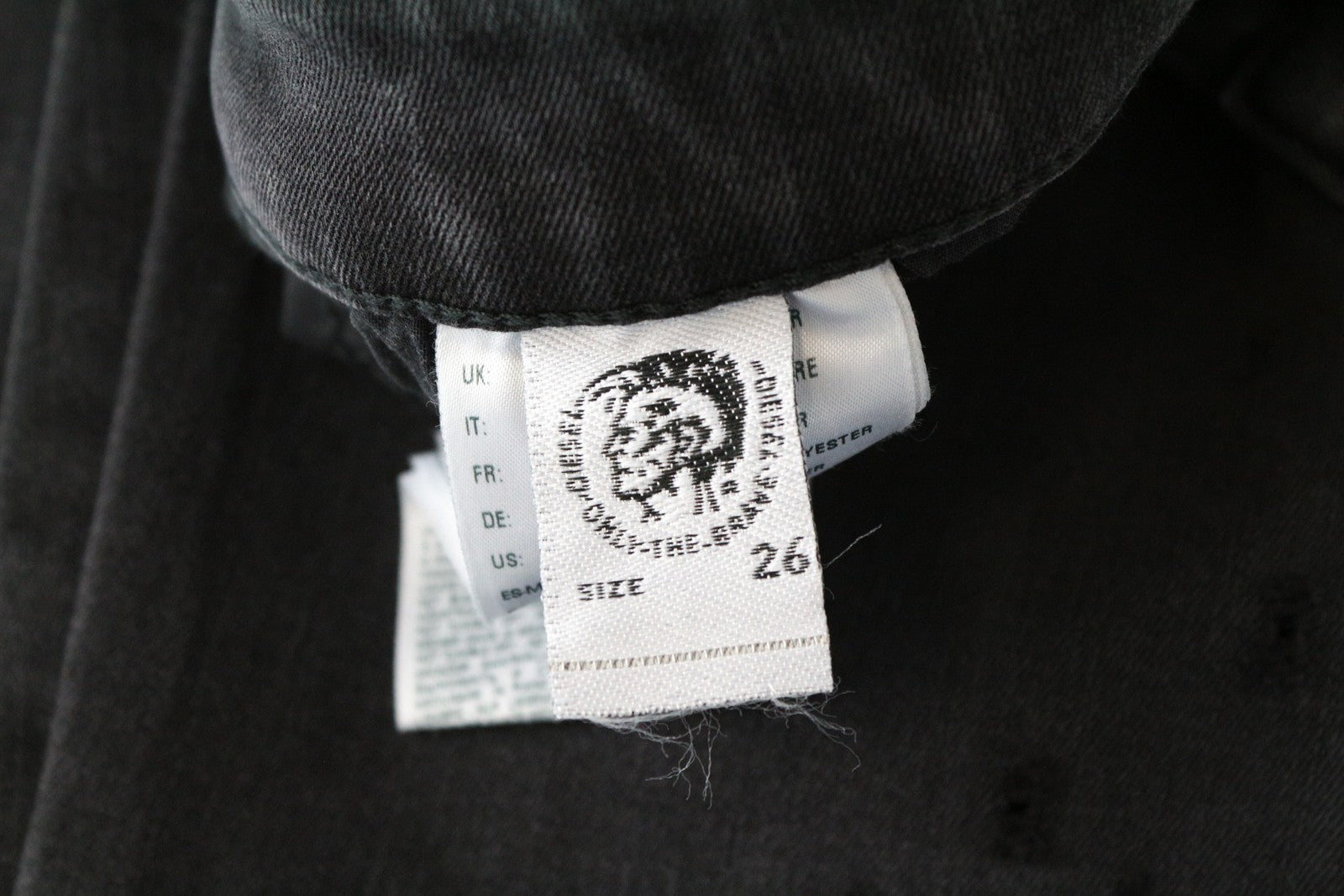 DIESEL Slandy-Low 085AW W26/L34 Ripped Skinny Grey Slim Stretch Women's Jeans