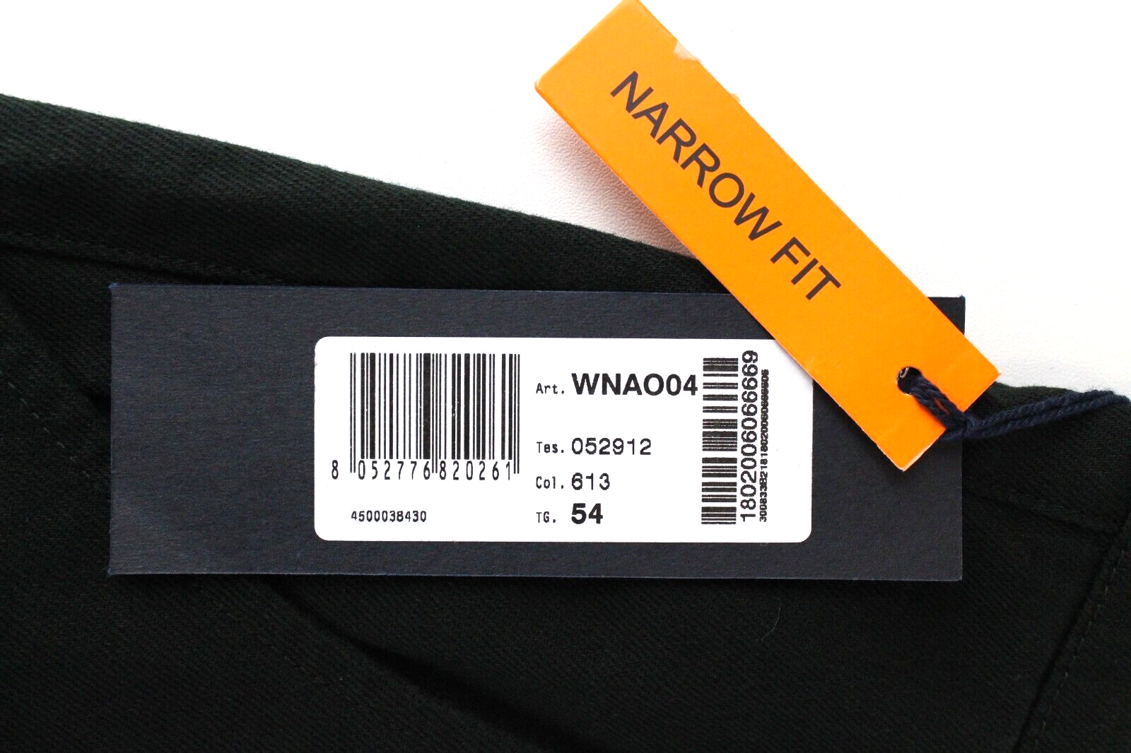 Harmont & Blaine Mens Pants 54 Black Cotton Stretch Narrow  Slit Pockets