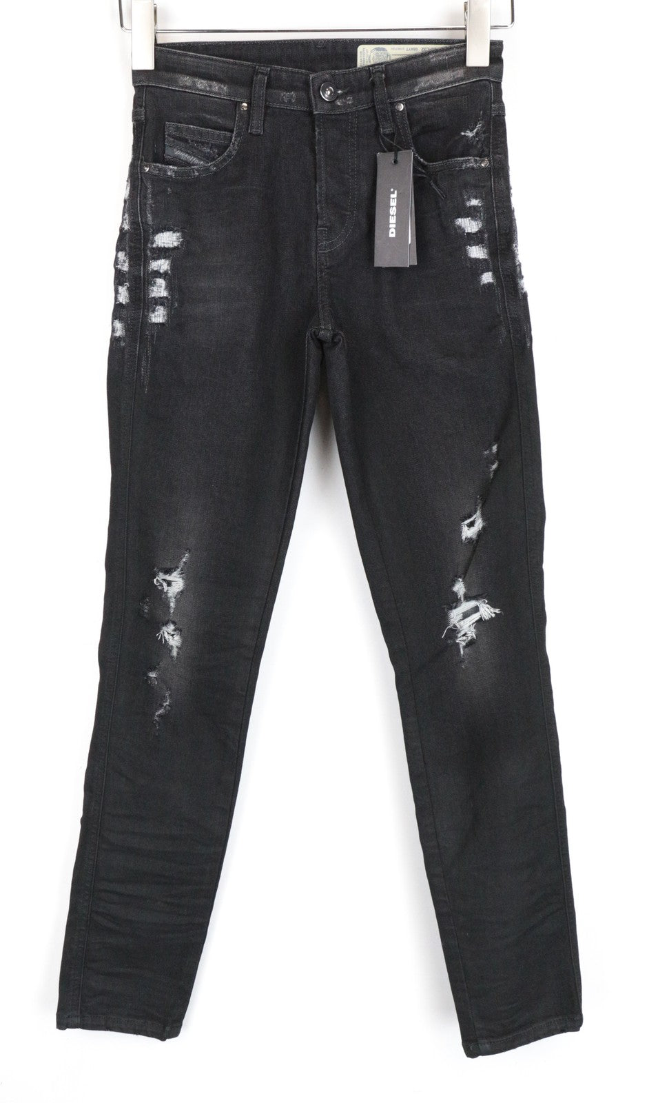 DIESEL Babhila 084YT W24/L30 Grey Cotton Slim Skinny Fit Stretch Women's Jeans