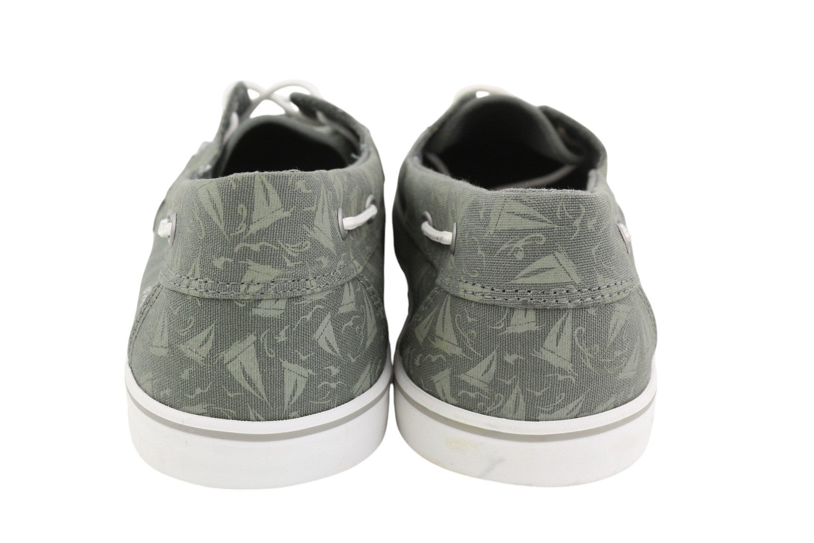 TIMBERLAND A2549 Men Shoes EU43 Grey Patterned Textile Boat Almond Toe Lace Up