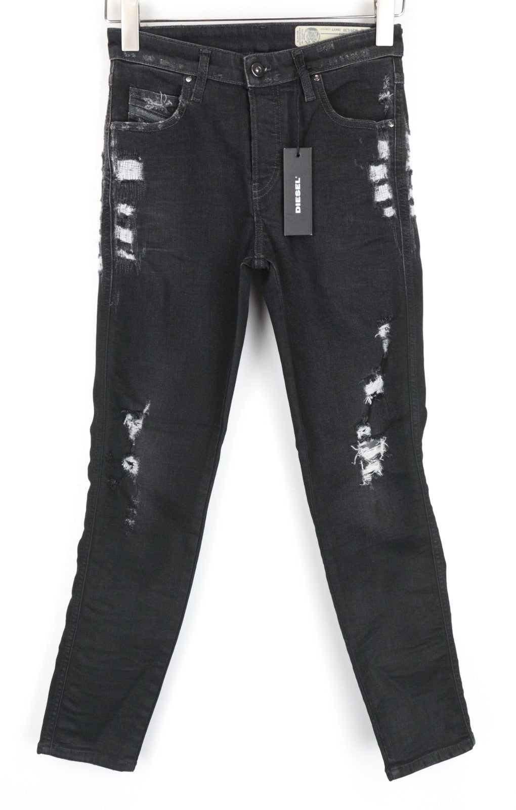 DIESEL Babhila 084YT W25/L30 Slim Fit Grey Skinny Stretch Cotton Women's Jeans