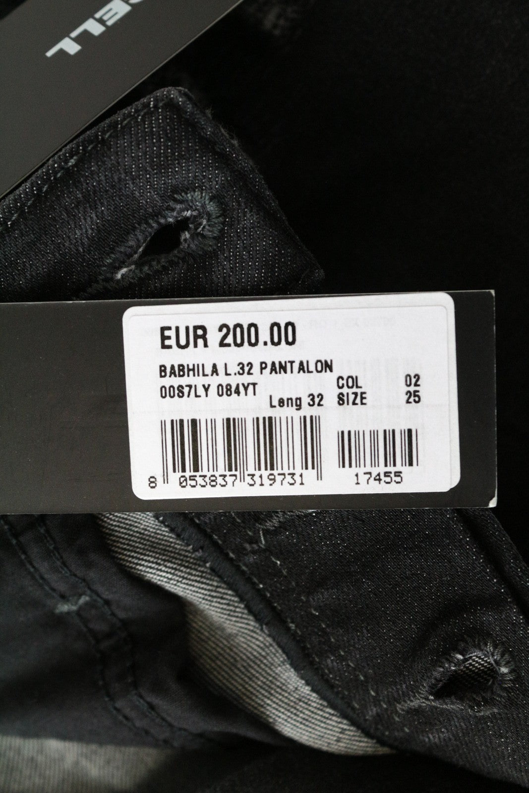 DIESEL Babhila 084YT W25/L32 Grey Slim Skinny Stretch Fit Cotton Women's Jeans