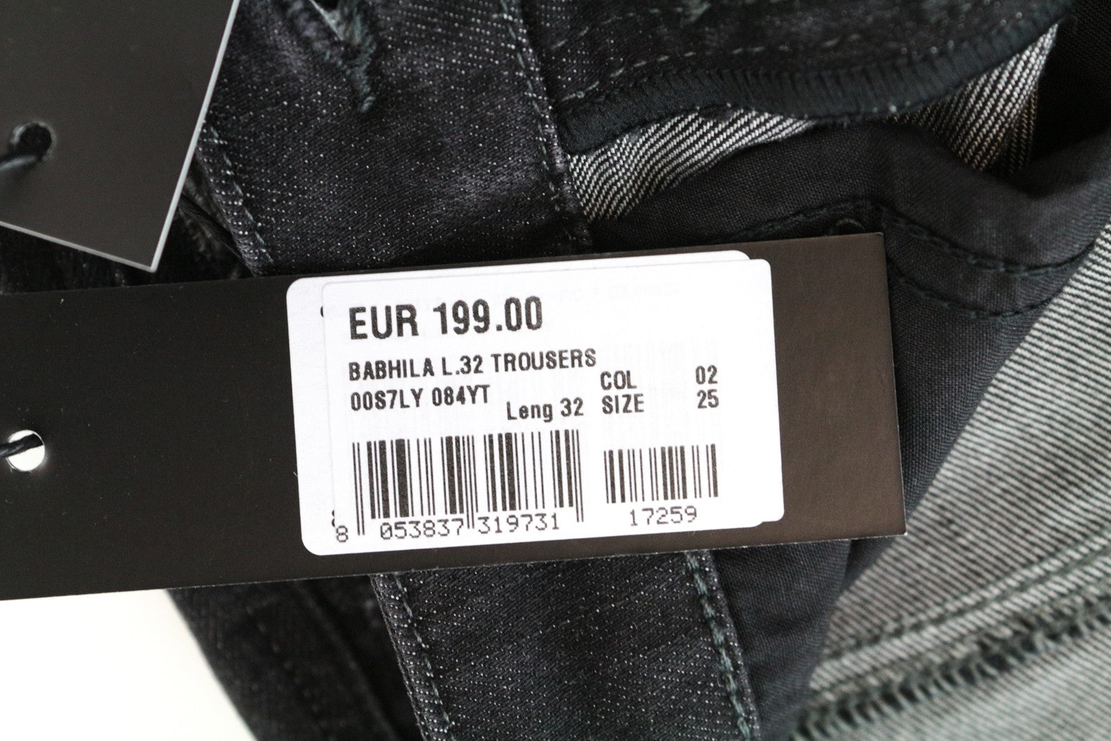 DIESEL Babhila 084YT W25/L32 Stretch Grey Cotton Skinny Fit Women's Jeans