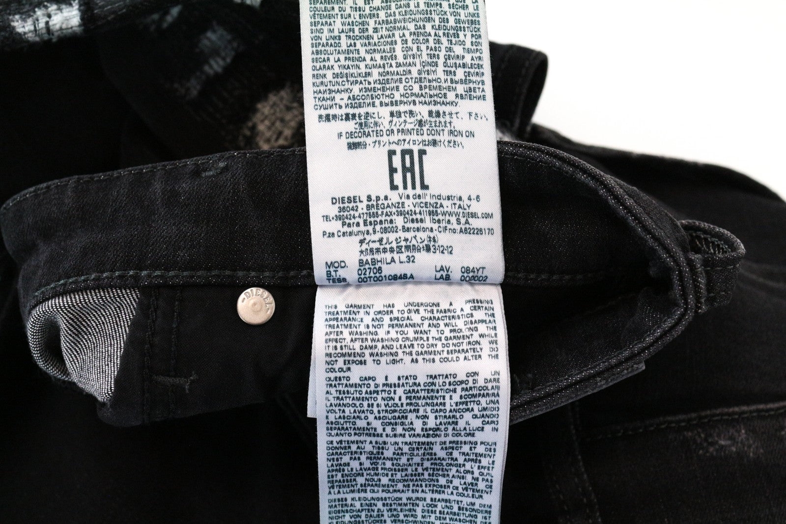 DIESEL Babhila 084YT  Grey W26 L32 Skinny Jeans Stretch 5-Pocket Women's