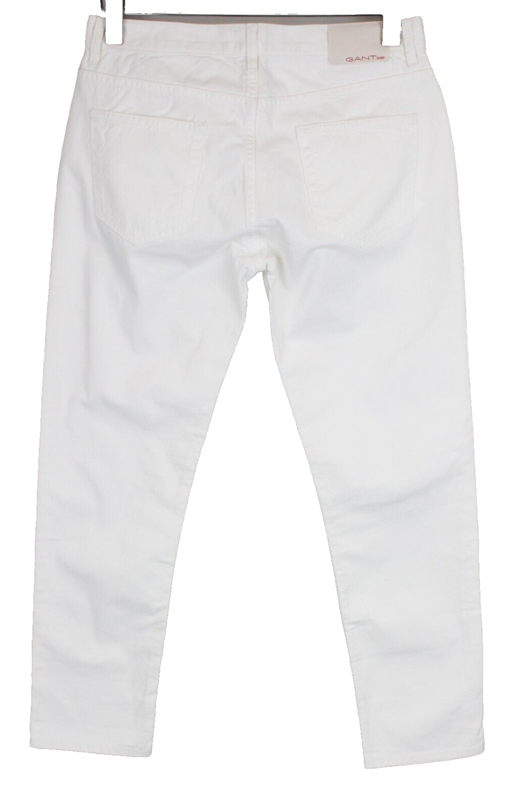 Gant Rugger Mens Jeans W27/L34 Off-White Straight Button-Fly Distressed Look