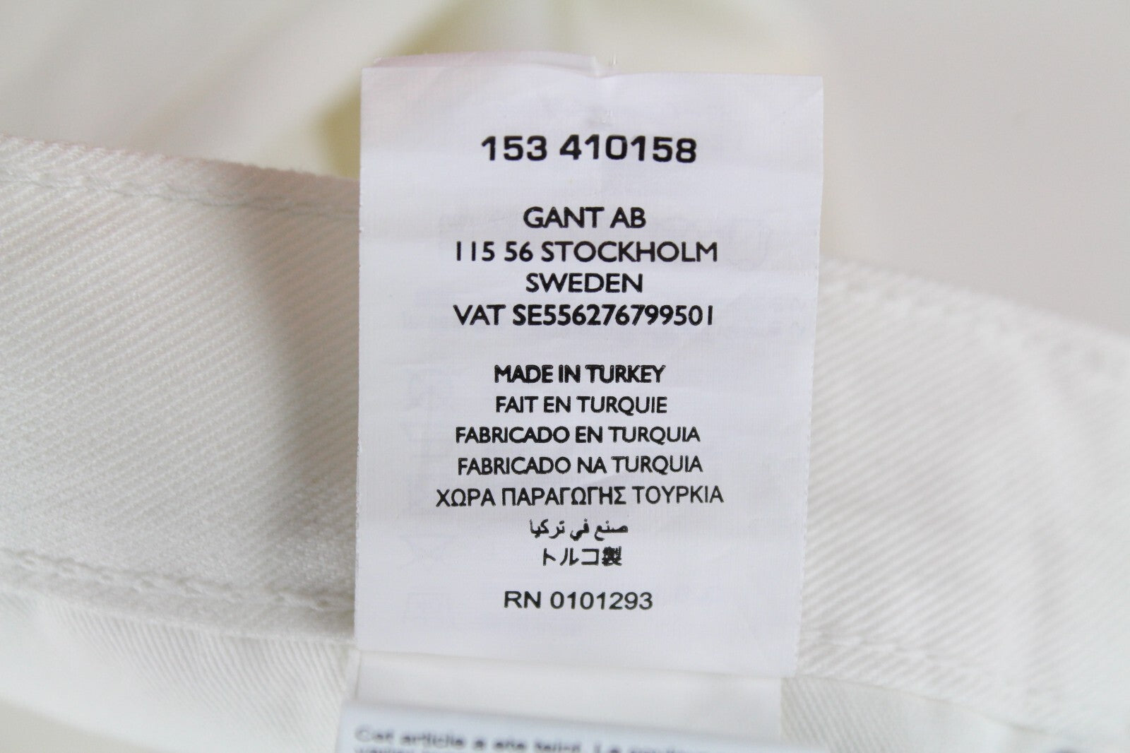 Gant Rugger Mens Jeans W27/L34 Off-White Straight Button-Fly Distressed Look