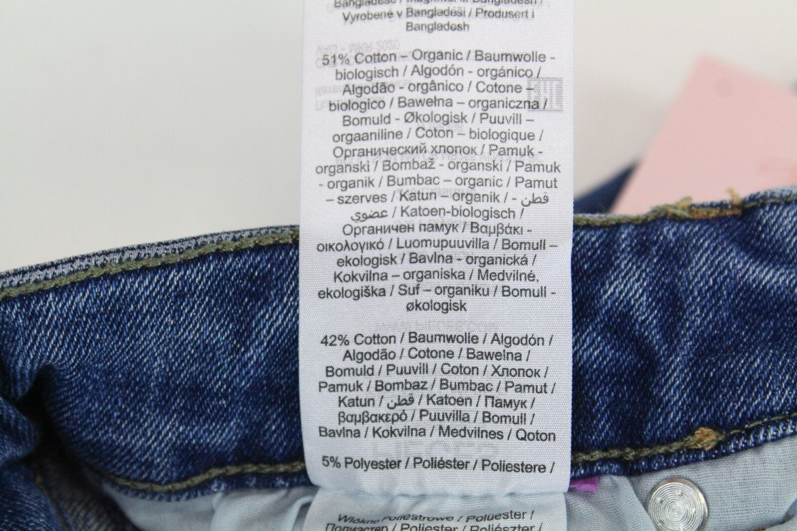 Pieces Womens Jeans M Slim  Blue  Mid Waist Washed Cotton Stretch