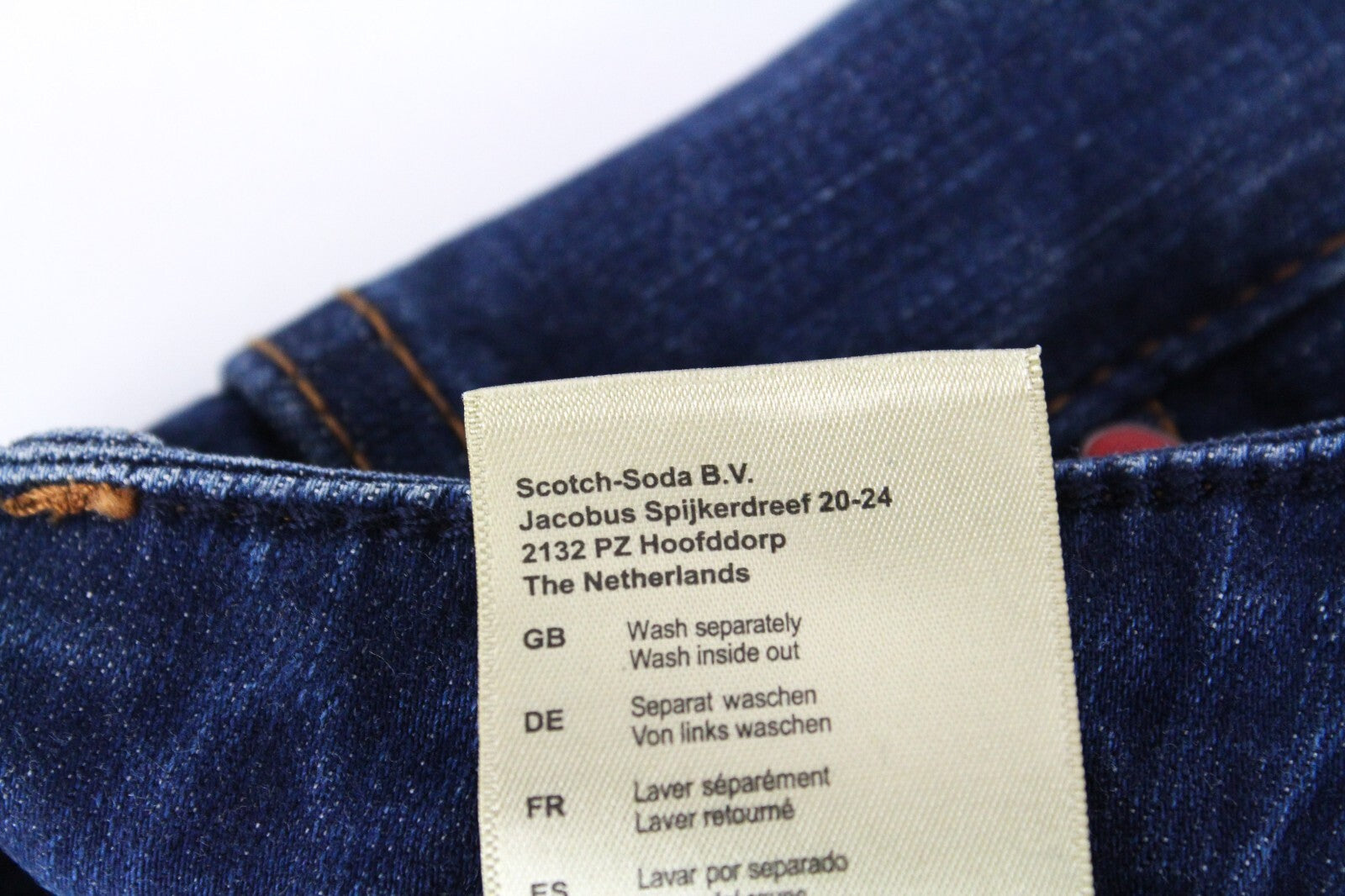 Scotch & Soda Womens Jeans W31/L34 Blue Cropped Stretch Cotton  Blauw