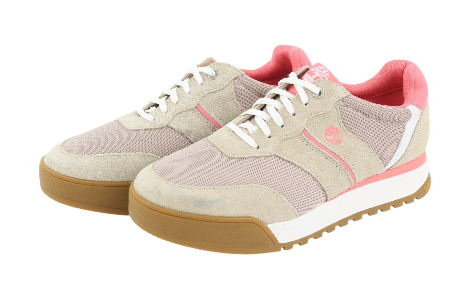 TIMBERLAND A23Z5 Women Sneakers EU38 Leather Low Top Lace Up Round Toe Trainers