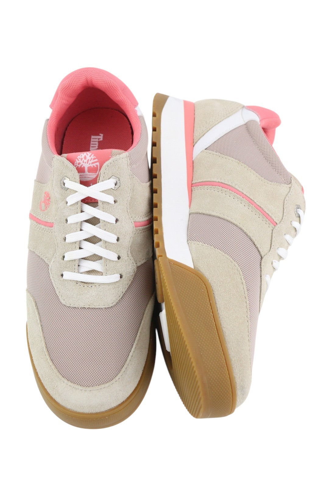 TIMBERLAND A23Z5 Women Sneakers EU38 Leather Low Top Lace Up Round Toe Trainers