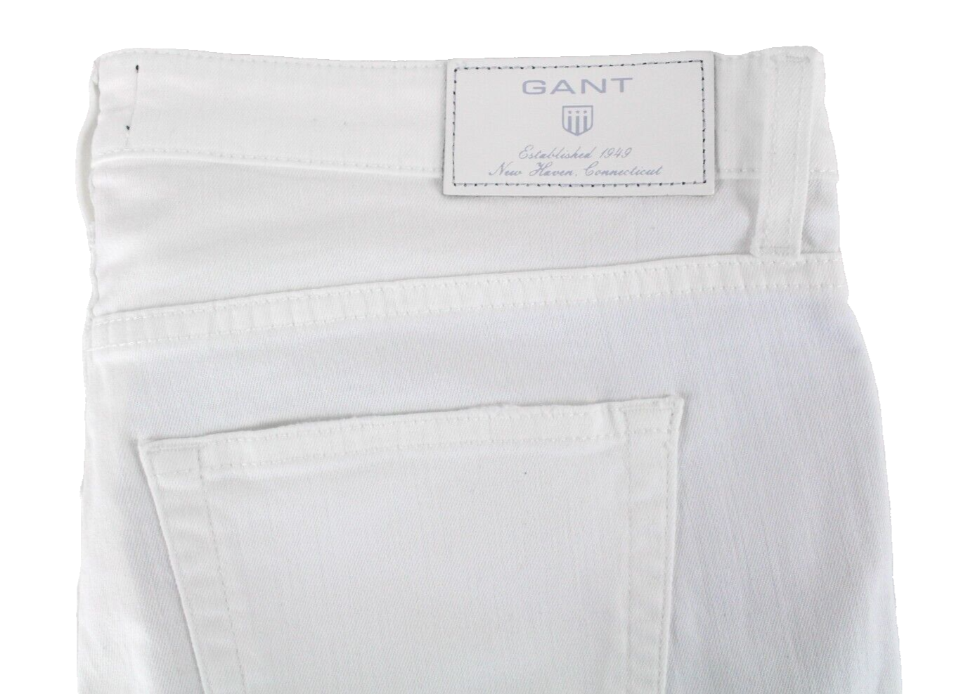 Gant Womens White Jeans W30/L34 Slim  Cotton Stretch Low Waist Tapered