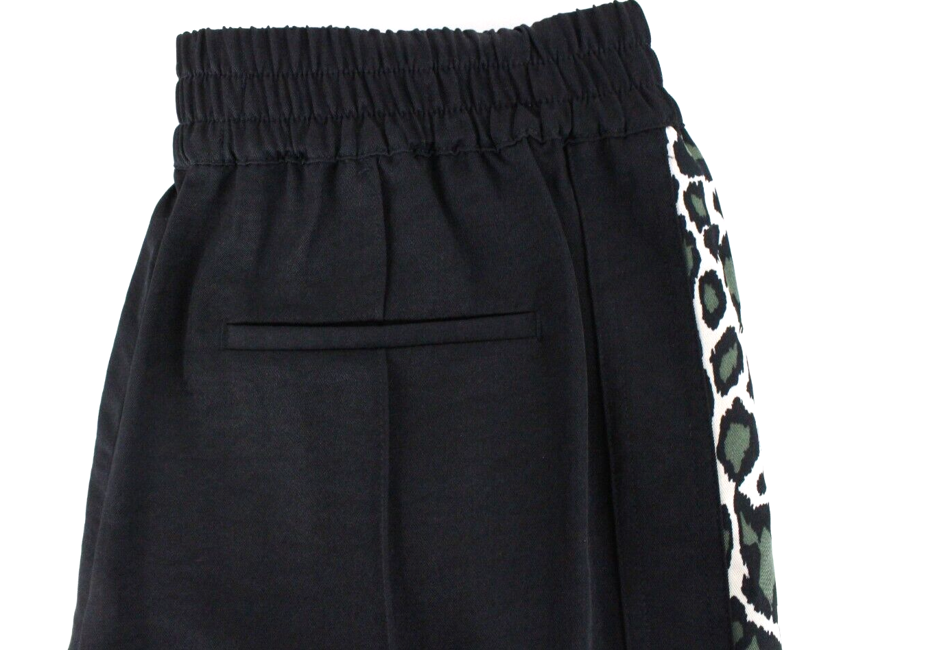 Maison Scotch Womens Trousers S Grey Pull-On Pleated Cheetah Pattern Line