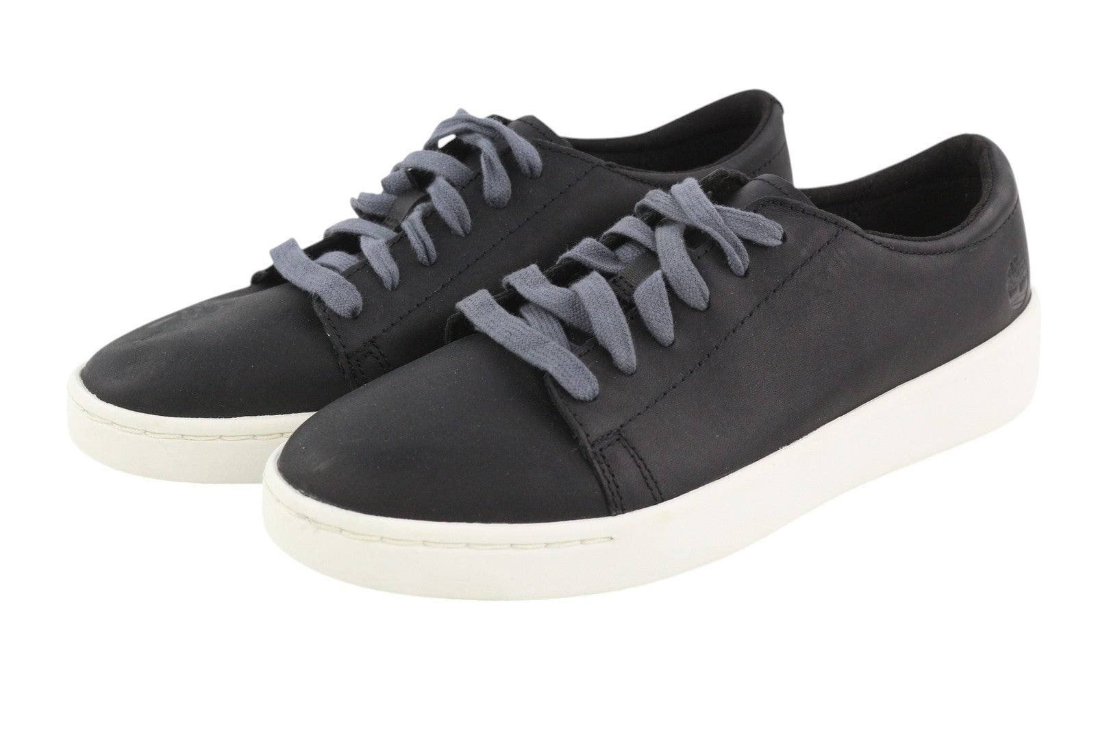 TIMBERLAND A267Z Women Sneakers EU37 Black Leather Almond Toe Laced Trainers