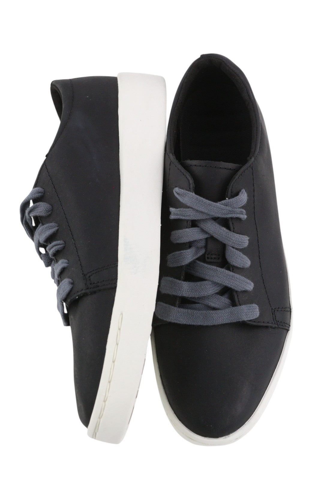 TIMBERLAND A267Z Women Sneakers EU37 Black Leather Almond Toe Laced Trainers