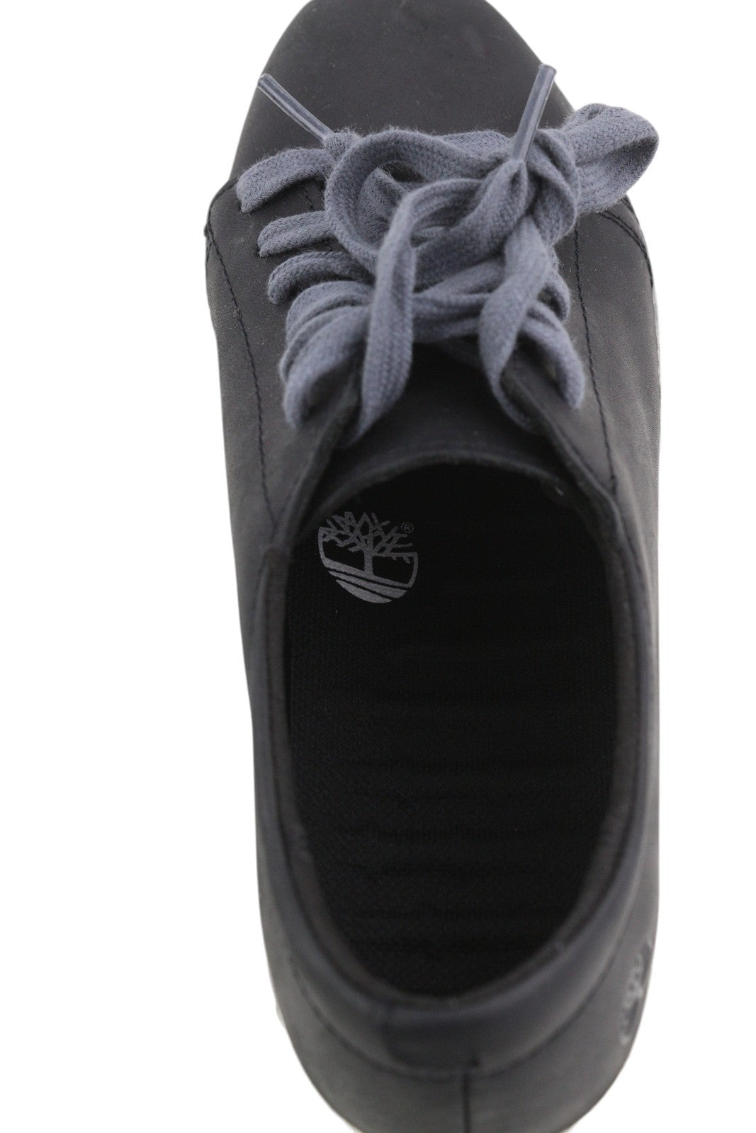 TIMBERLAND A267Z Women Sneakers EU37 Black Leather Almond Toe Laced Trainers