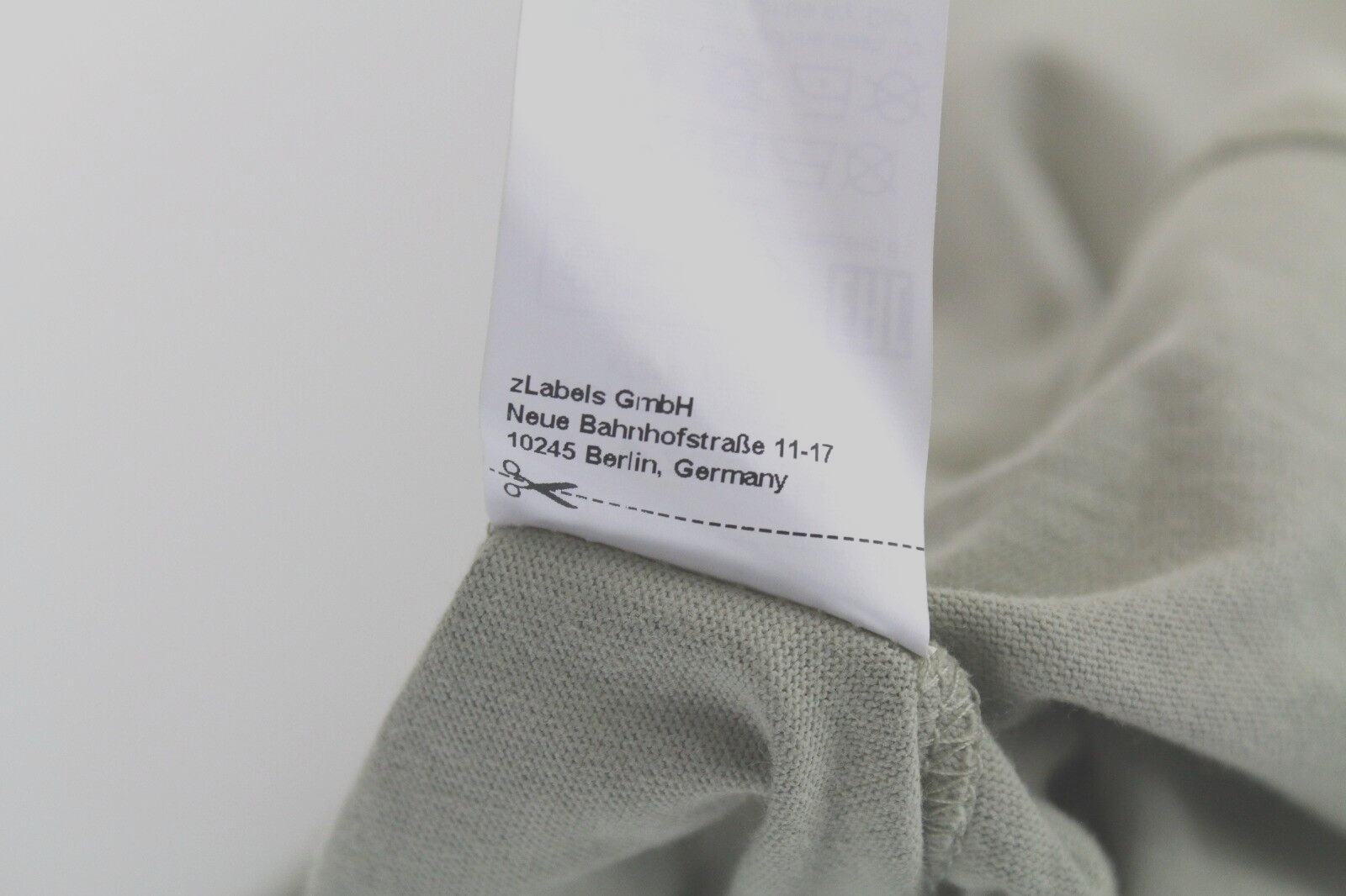 Zign Womens Cropped Sweatshirt L Light Green Long Sleeve Cotton Pullover