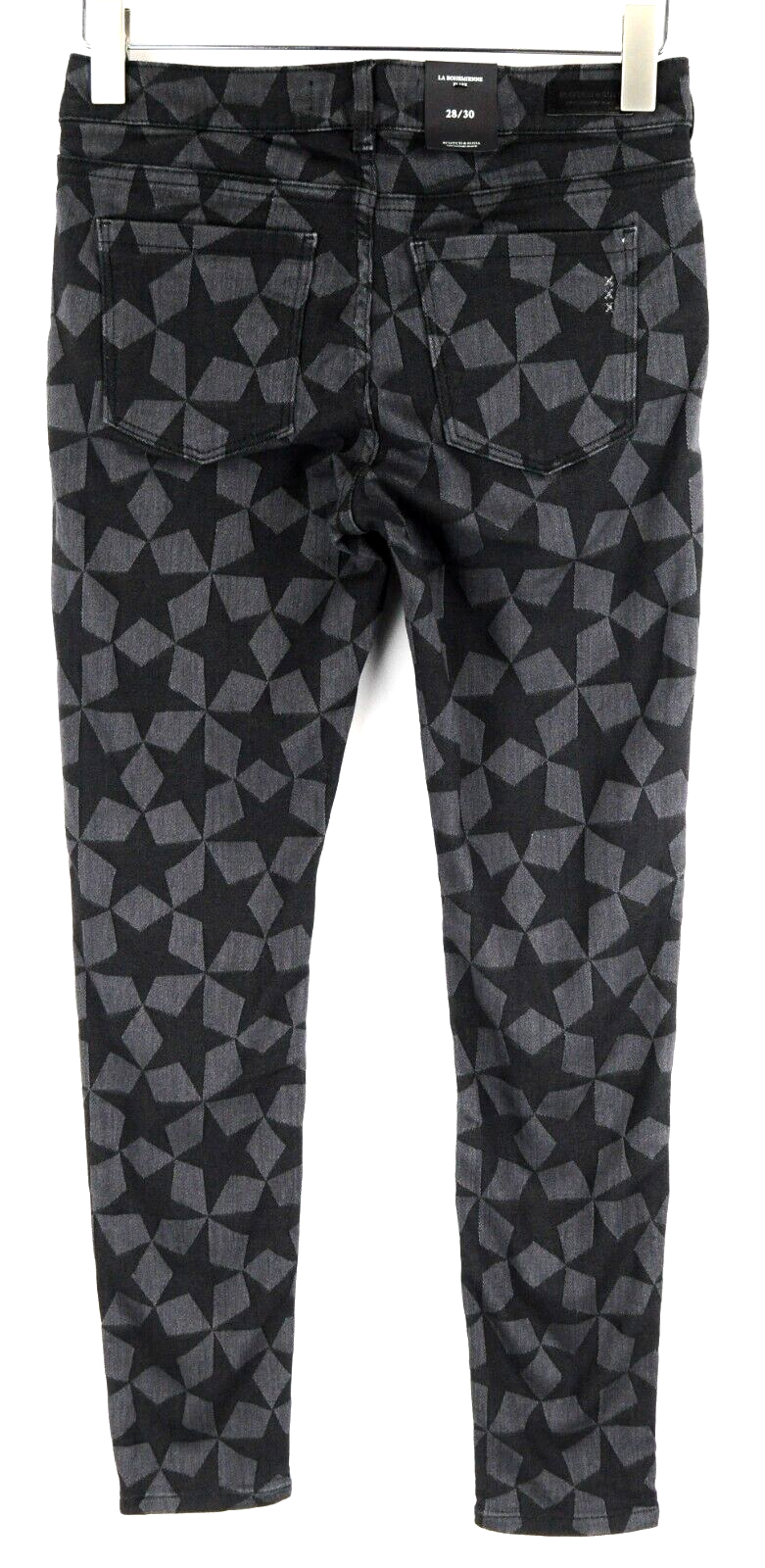Scotch & Soda Womens Jeans W28/L30 Grey Skinny Stretch Star Pattern