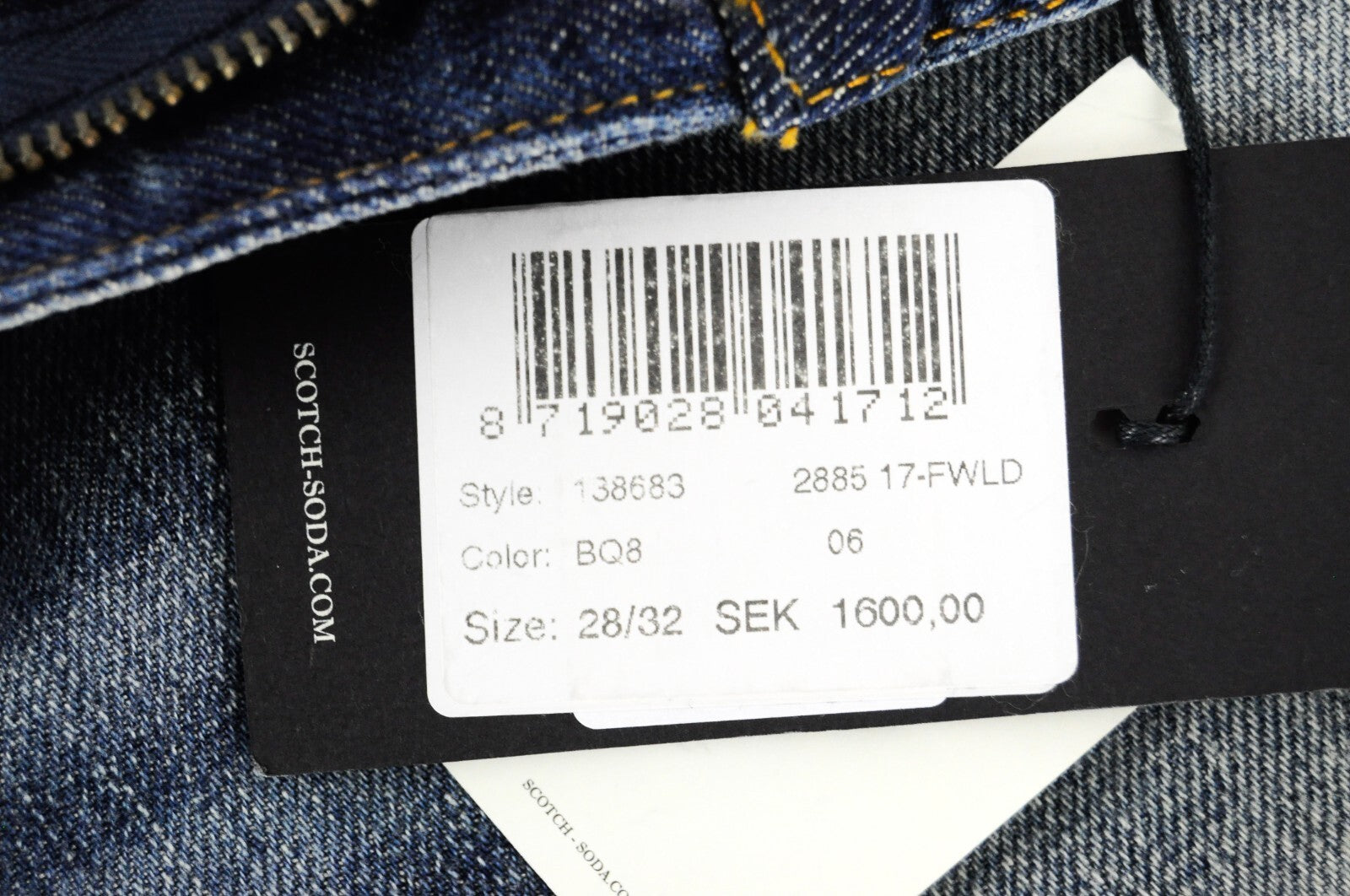 Scotch & Soda Bandit Womens Jeans W28/L32 Blue Washed Slim Cotton Linen