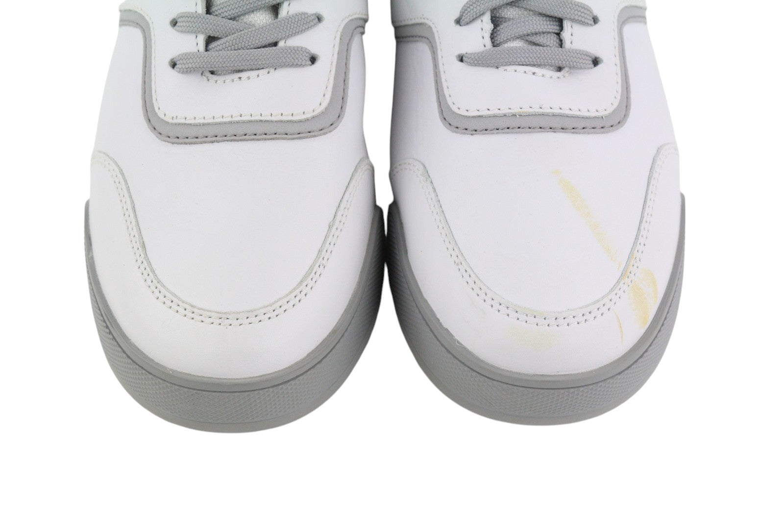 TIMBERLAND A23ZG Women Sneakers EU38 Grey Leather Low Top Lace Up Logo Trainers