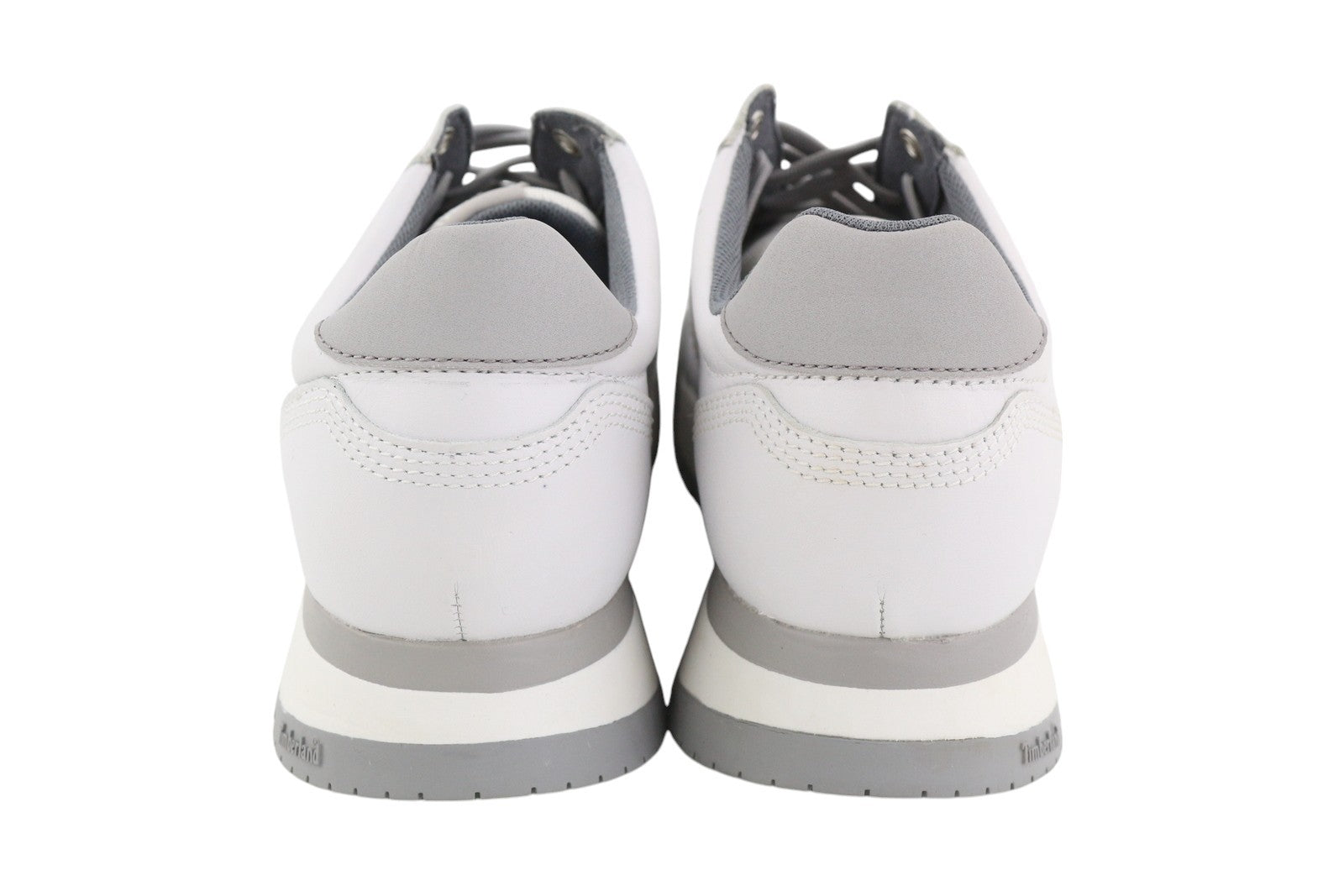 TIMBERLAND A23ZG Women Sneakers EU38 Grey Leather Low Top Lace Up Logo Trainers