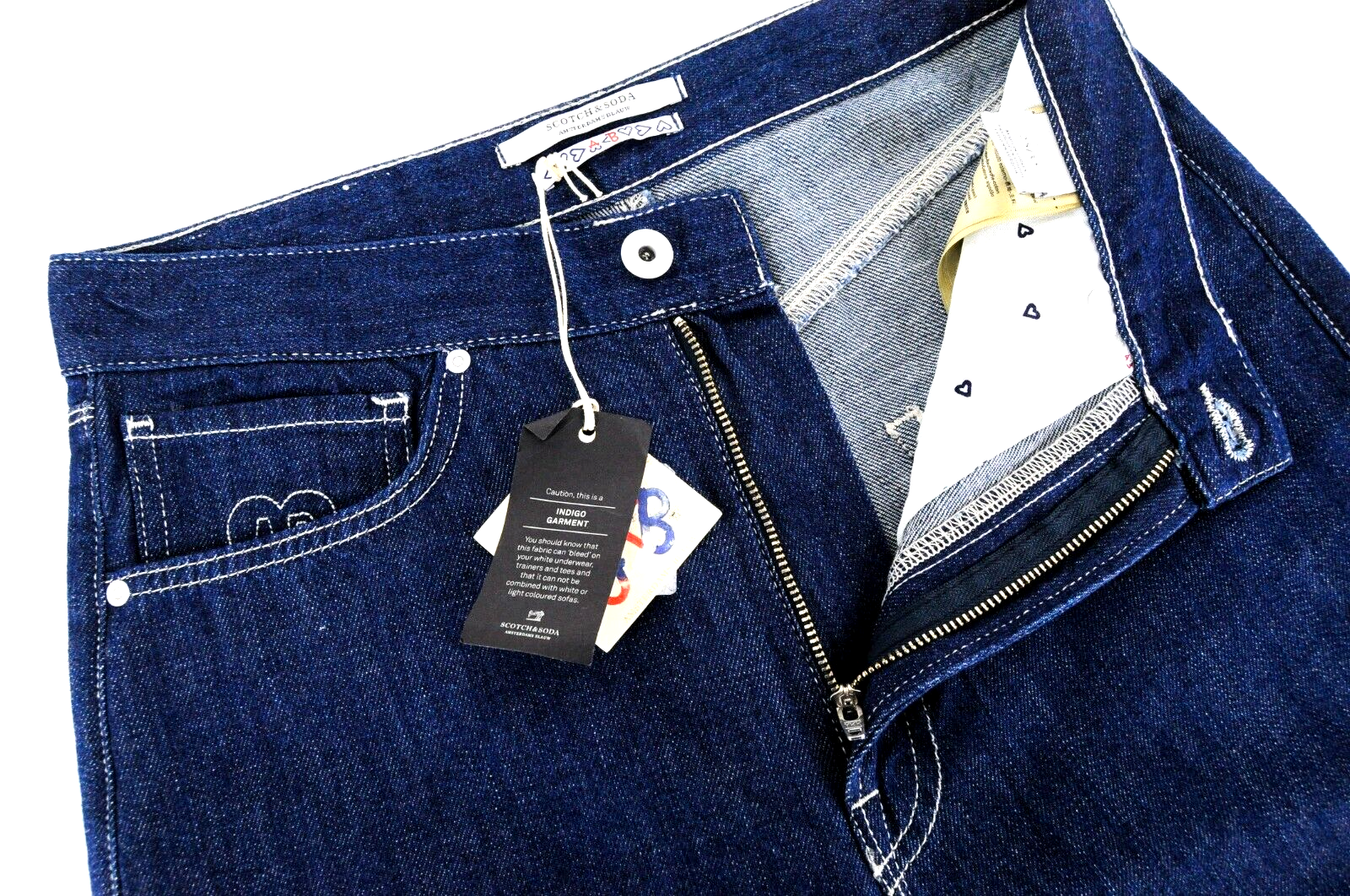 Scotch & Soda Womens Jeans W25/L32  Blauw Loose  Blue Cotton