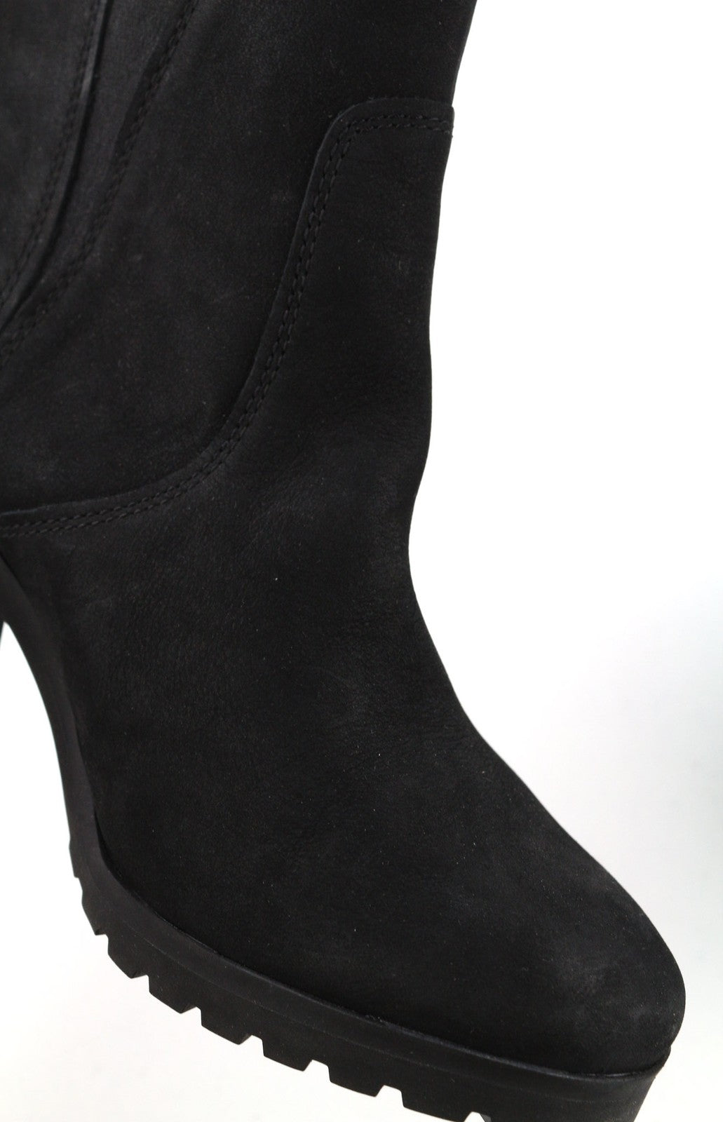 TIMBERLAND A22BA-A6034 Womens Shoes EU37/37.5 Black Leather Zip Ankle Heels