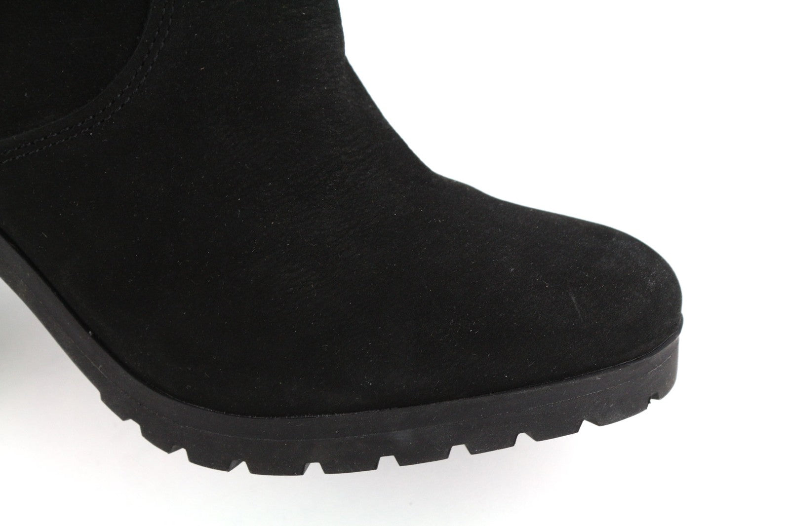 TIMBERLAND A22BA-A6034 Womens Shoes EU37/37.5 Black Leather Zip Ankle Heels