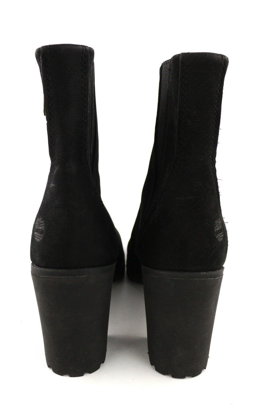 TIMBERLAND A22BA-A6034 Womens Shoes EU37/37.5 Black Leather Zip Ankle Heels