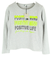 DNN  Womens Sweatshirt XS Grey Long Sleeve Cotton  Slogan Print