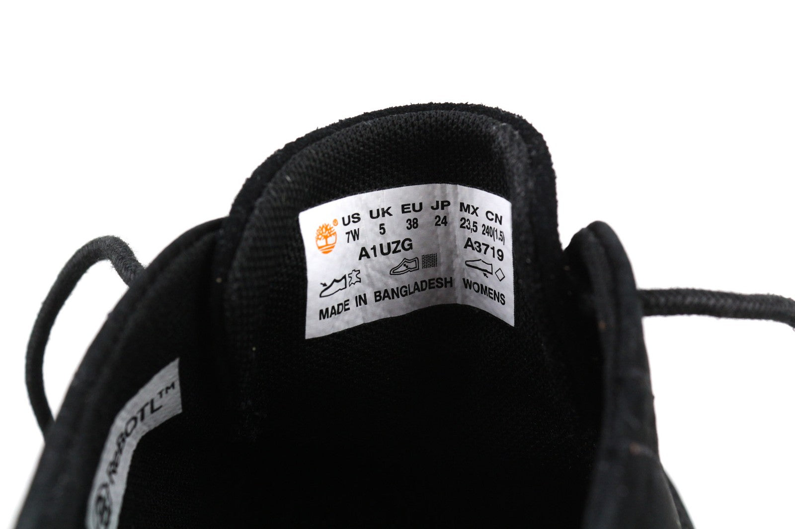 TIMBERLAND A1UZG-A3719 Womens Shoes EU38/38.5 Black Leather Low-Top Laced