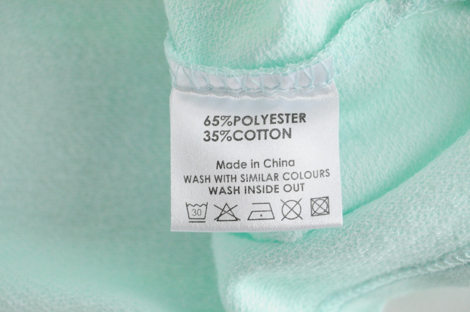 DNN  Womens Pullover S Mint Blue Long Sleeve Cotton  Slogan Design