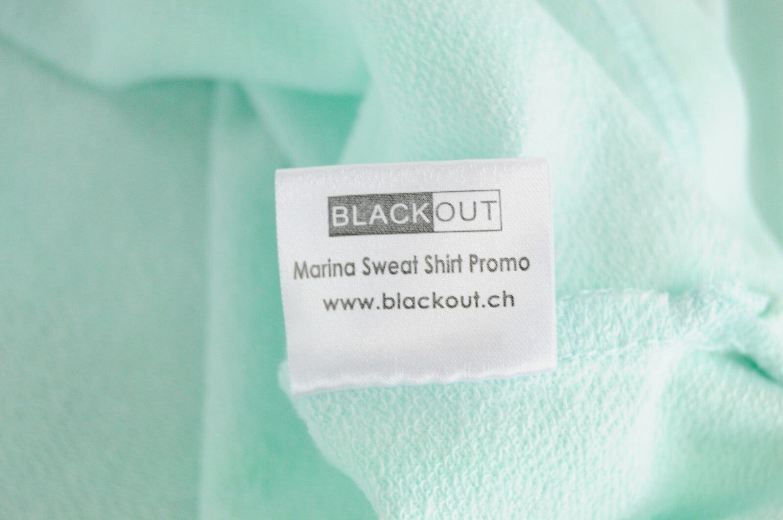 DNN  Womens Pullover S Mint Blue Long Sleeve Cotton  Slogan Design