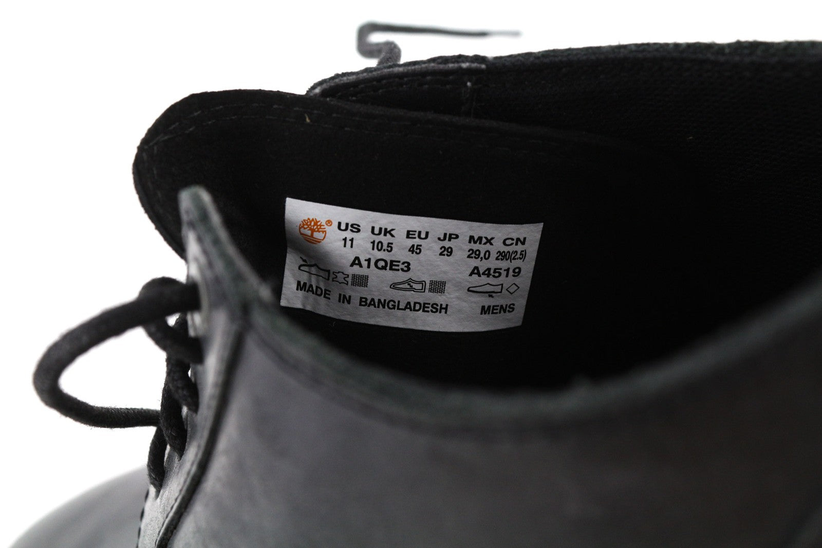 TIMBERLAND A1QE3-A4519 Mens Shoes EU45/45.5 Black Low-Top Leather  Laced