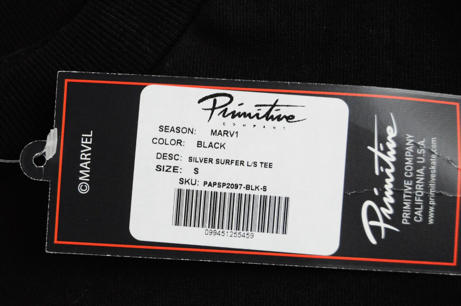 Primitive Mens Marvel Sweatshirt S Black Cotton  Pullover Long Sleeve