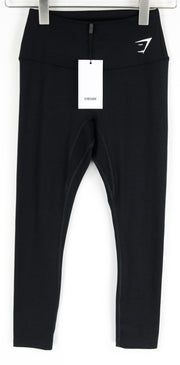 Gymshark Womens Leggings XS Black Gym Training 7/8 Activewear Stretch