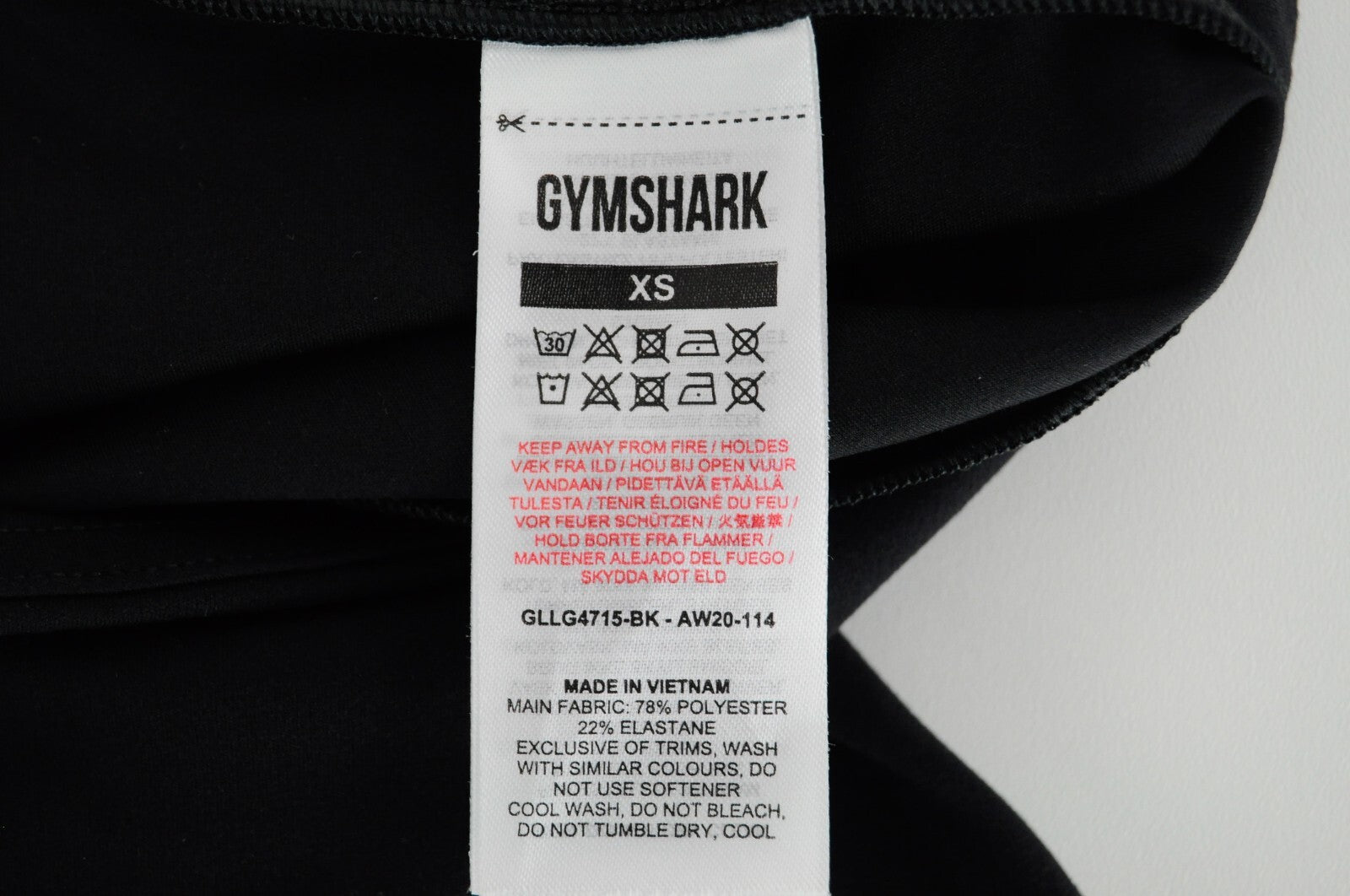Gymshark Womens Leggings XS Black Gym Training 7/8 Activewear Stretch
