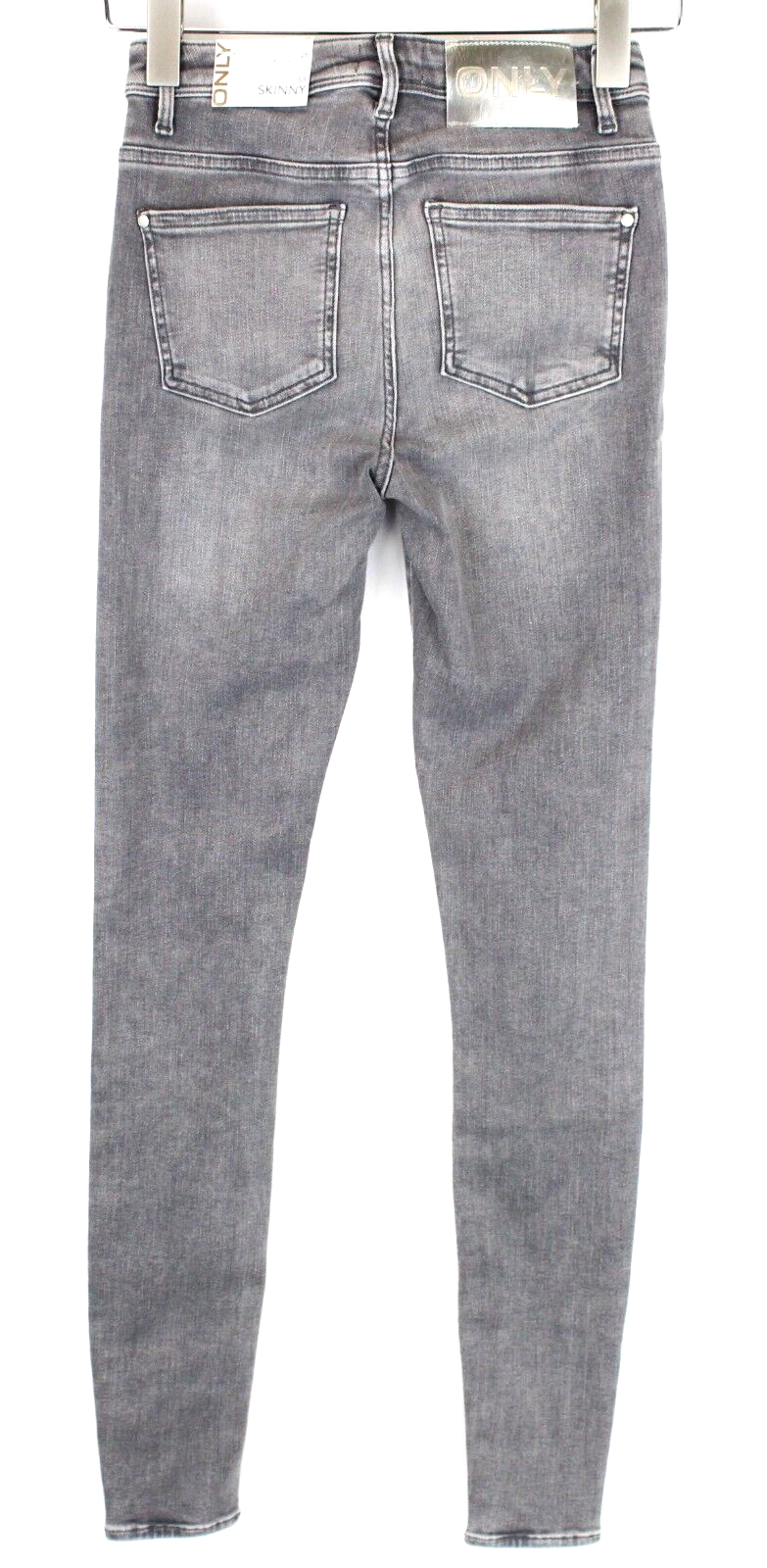 Only Isa Womens Jeans W26 Light Grey Skinny Regular  Stretch Ankle Length