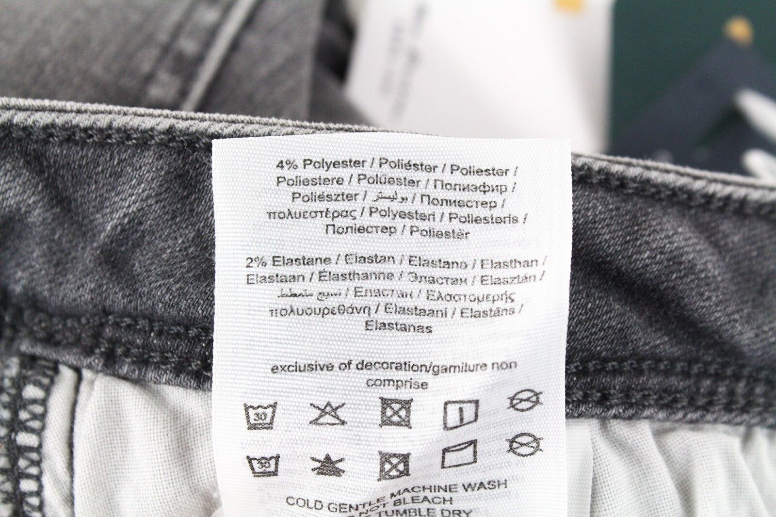 Only Isa Womens Jeans W26 Light Grey Skinny Regular  Stretch Ankle Length