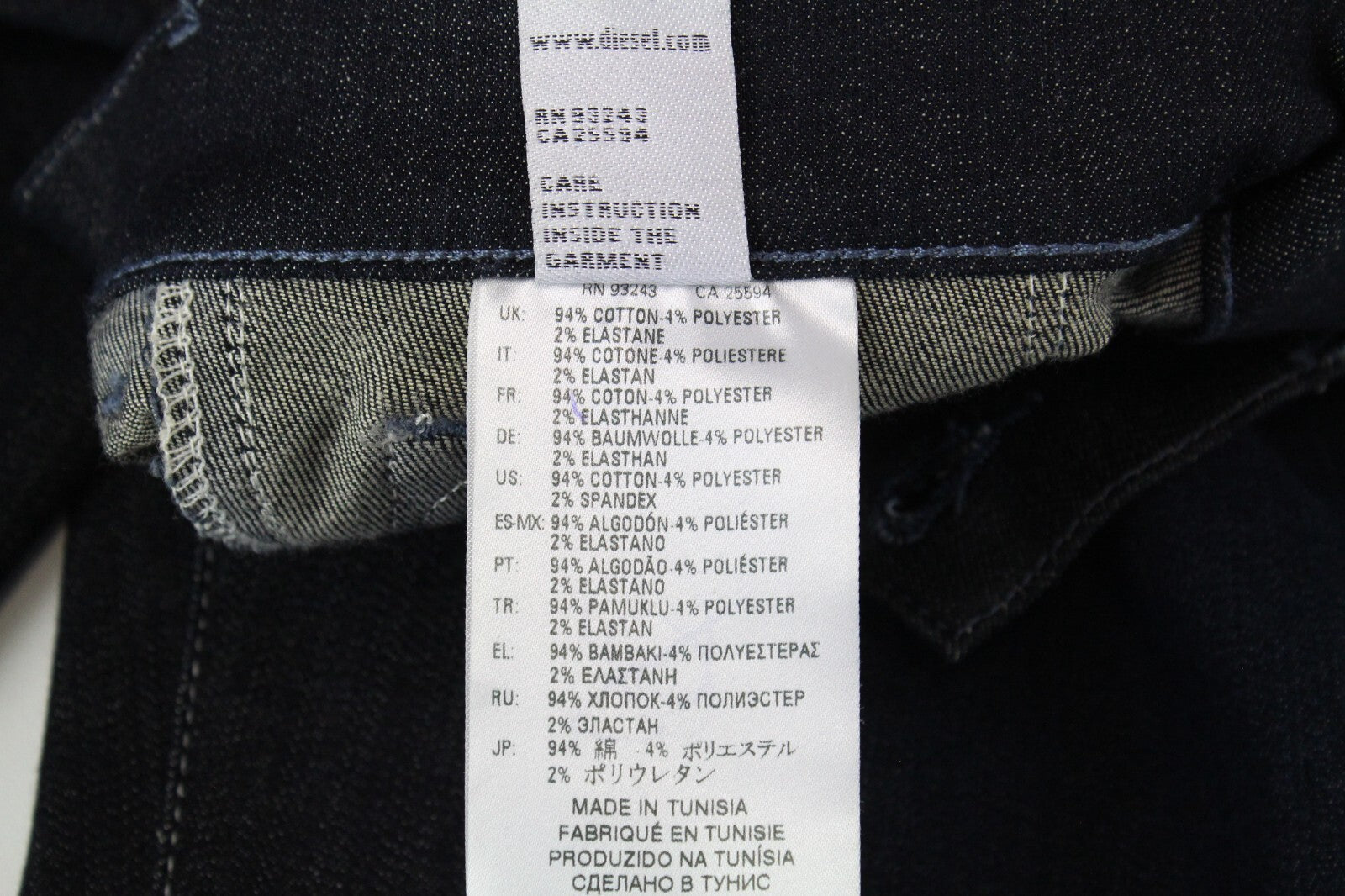 Diesel Livier-S 084QI Womens Jeans W29 Dark Blue Skinny Stretch Zip