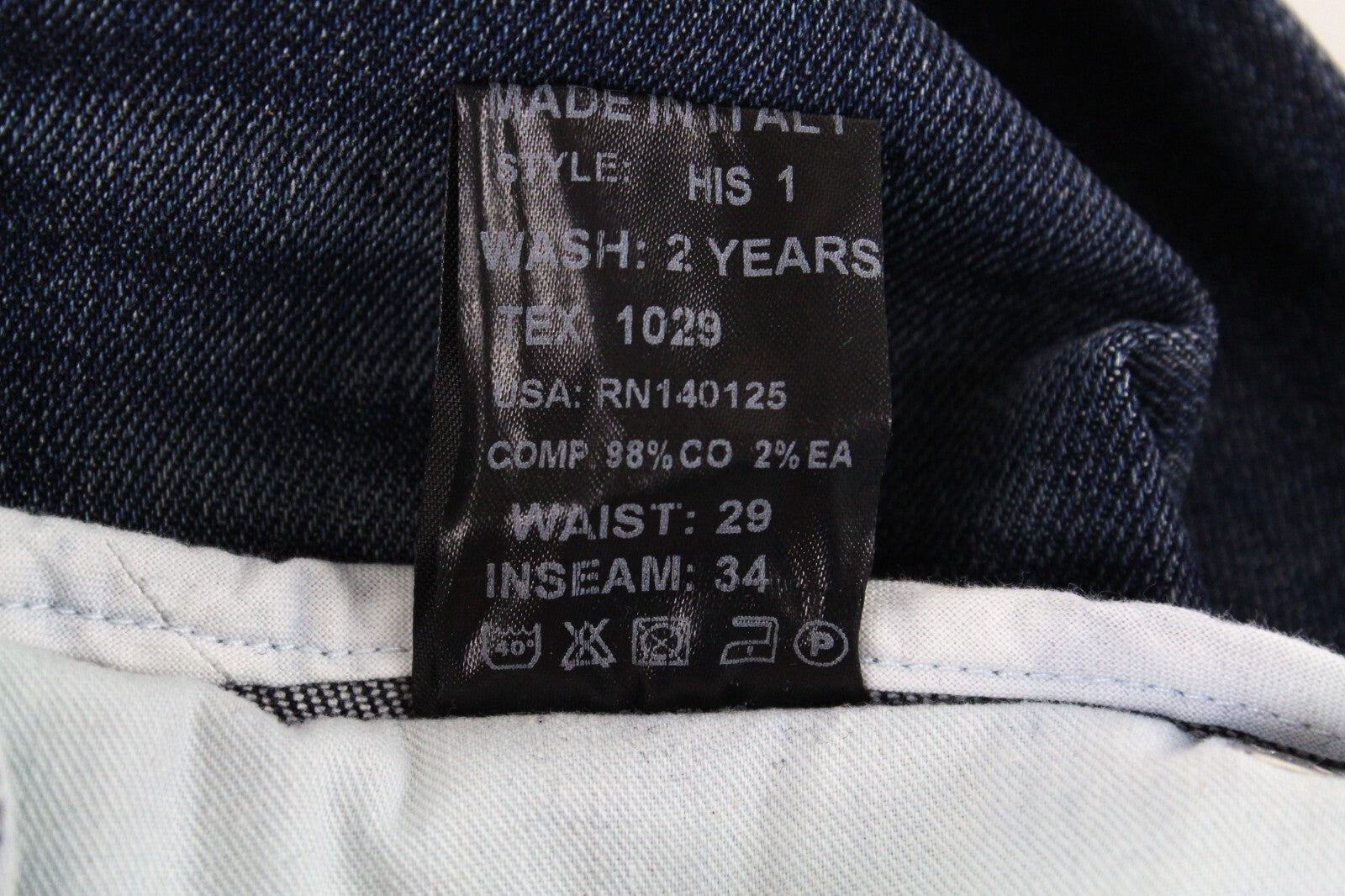 Good Genes Mens Jeans W29/L34 Mid-Blue Stretch 2-Year Wash Zip-Fly Classic